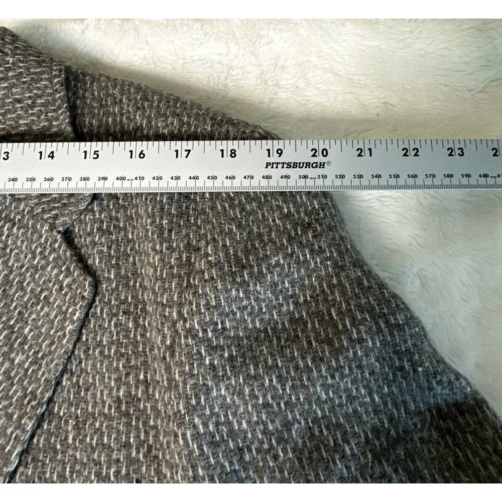 LEVIS Men`s 44L Gray/Blue Tweed WESTERN WEAR Blazer JACKET Rockabilly Elbow pads